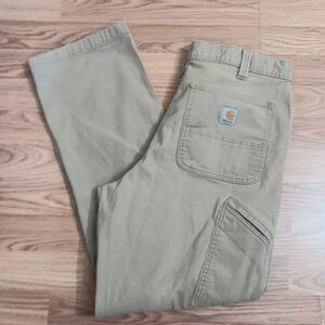 Carhartt Pants Men's 36x32 Tan Rugged Flex Relaxed Fit Utility Workwear Workpant